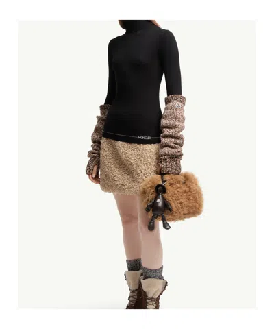 Moncler Fitted Turtleneck Knitwear Long Sleeves In Black