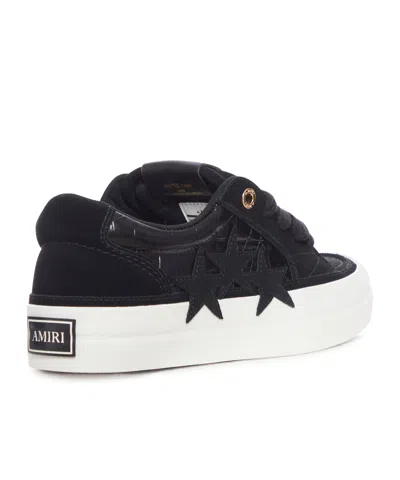 Amiri Black Leather Sunset Skate Sneakers In Black