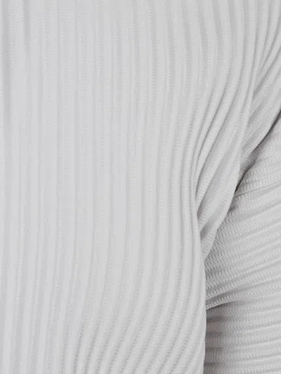 Issey Miyake Long Sleeve Roundneck T-shirt In Gray