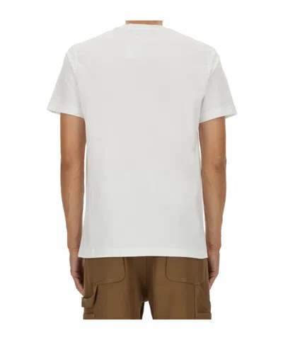 Moschino Couture Printed Cotton Tshirt In White