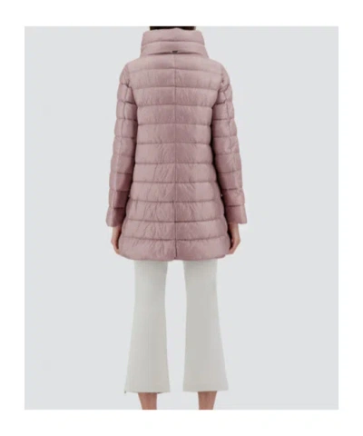 Herno Turtleneck Down Jacket In Pink