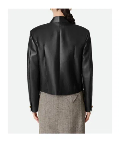 Bottega Veneta Soft Napa Lambskin Leather Jacket With Knot Buttons In Black