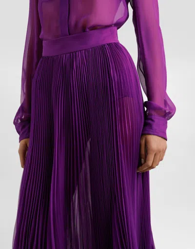 Dolce & Gabbana Pleated Skirt In Purple
