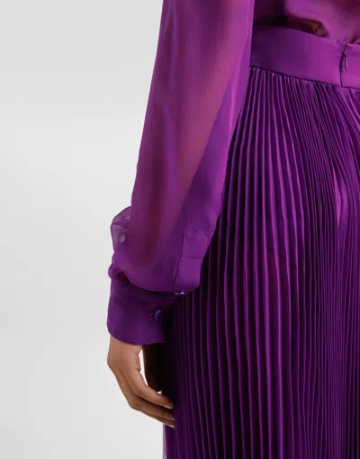 Dolce & Gabbana Pleated Skirt In Purple