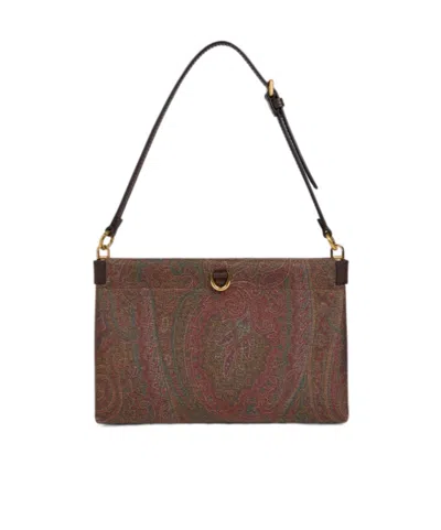 Etro Arnica Mini Shoulder Bag With Paisley Print In Multi