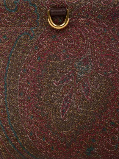 Etro Arnica Mini Shoulder Bag With Paisley Print In Multi