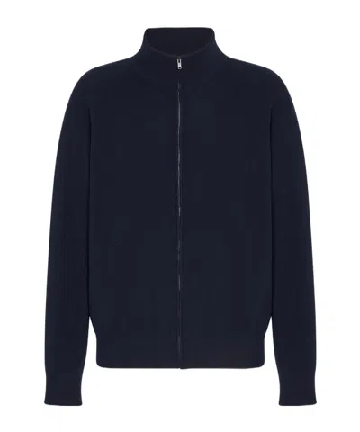 The Row Tobia Jacket In Cashmere In Blue