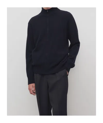 The Row Tobia Jacket In Cashmere In Blue