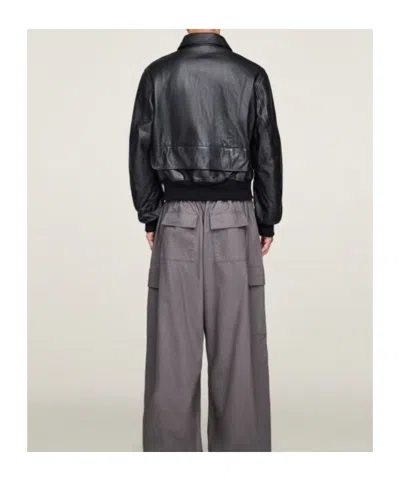 Y-3 Leather Jacket In Black