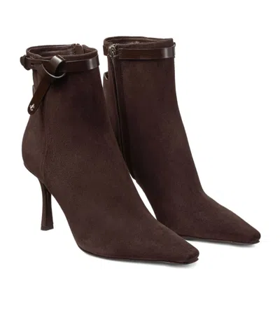 Jimmy Choo Suede Stiletto Ankle Boots With Pointed Toe In Multi