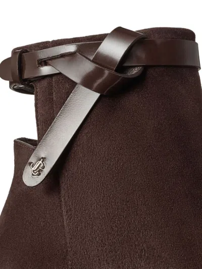 Jimmy Choo Suede Stiletto Ankle Boots With Pointed Toe In Multi