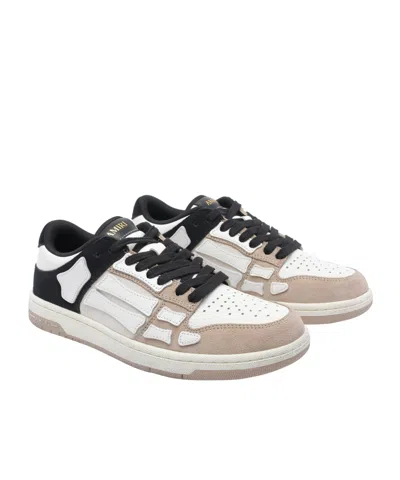 Amiri Low Top Distressed Sneakers In White