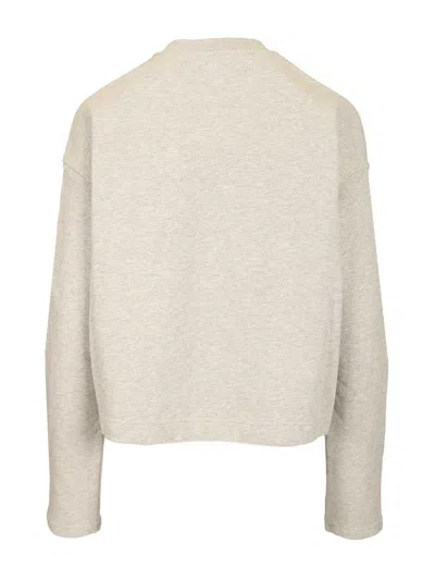 Ami Alexandre Mattiussi Ami Women Ami De Coeur Cropped Sweatshirt In Neutral