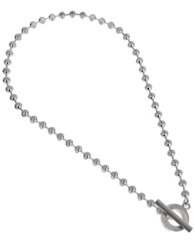 Gucci Silver Toggle Beaded Chain Medium Toggle Necklace In Metallic
