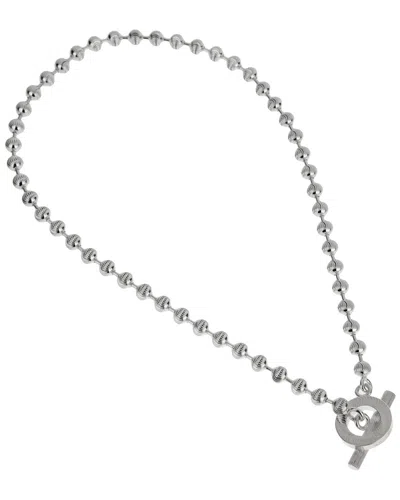 Gucci Silver Toggle Beaded Chain Medium Toggle Necklace In Metallic