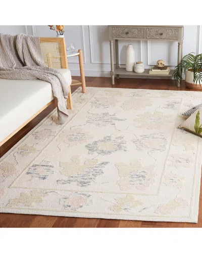 Safavieh Abstract Petal Whisper Hand-tufted Wool-blend Rug In Neutral