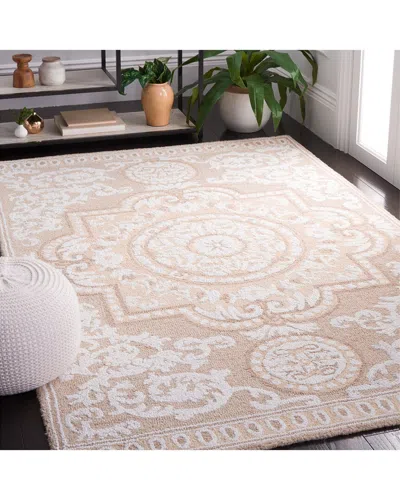 Safavieh Abstract Harvest Blend Hand-tufted Wool Rug With Cotton Cloth Backing In Brown