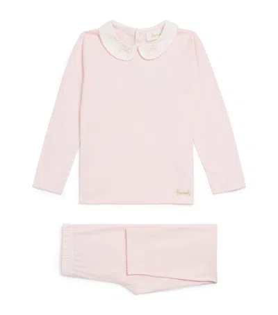 Harrods Cotton Pyjama Set In Pink