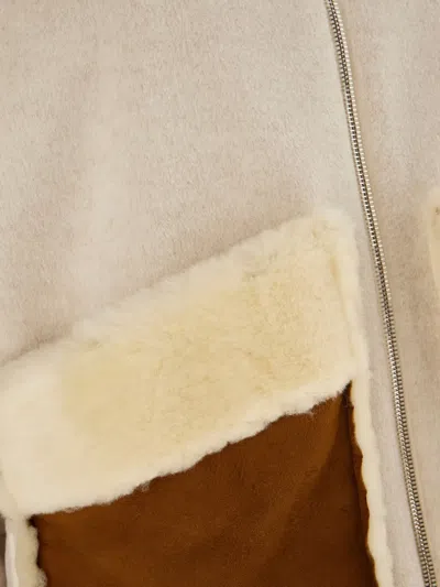 Ava Adore Jacket In Beige Shearling In Pattern