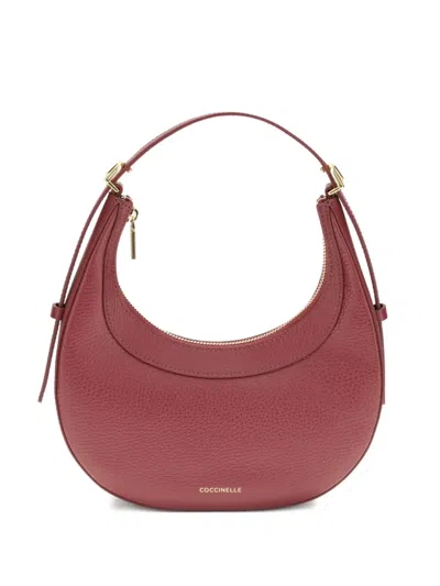 Coccinelle Whisper Crescent Top-handle Shoulder Bag In Red