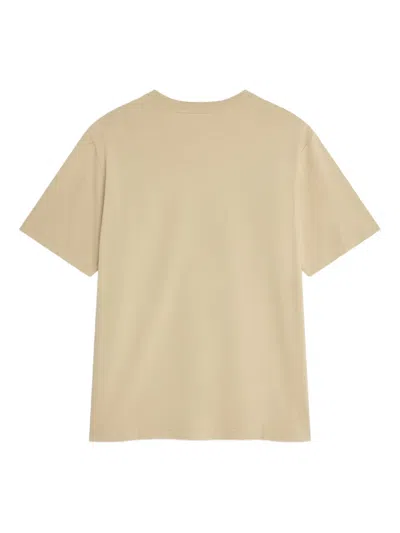 Maison Kitsuné Crew Neck Short Sleeve Relaxed Fit T-shirt In Gold