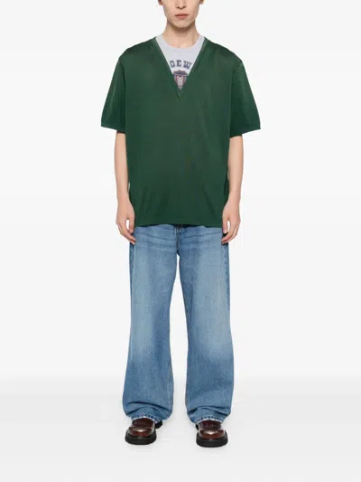 Loewe Loose Fit T-shirt In Cotton Blend In Green