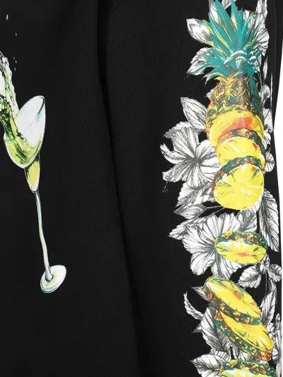 Msgm Printed Cotton Sweatshirt In Black