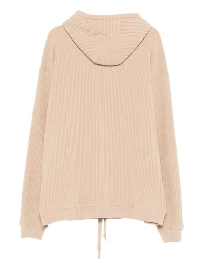 Jejia Ribbed Hooded Sweater In Neutral