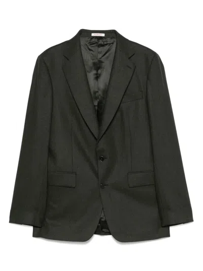 Fursac Virgin-wool Blazer In Green