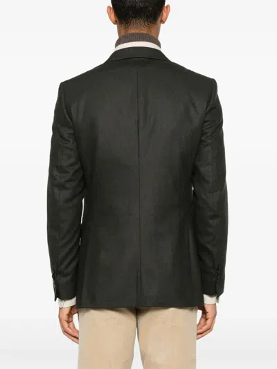 Fursac Virgin-wool Blazer In Green