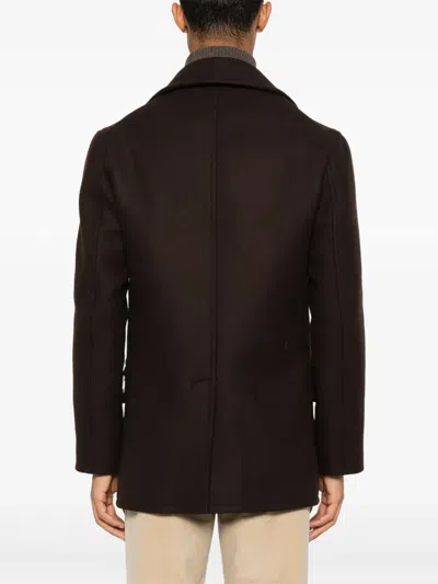 Fursac Twill Coat In Brown