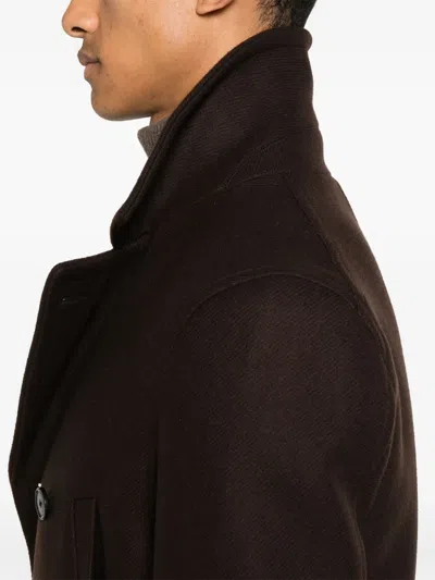 Fursac Twill Coat In Brown