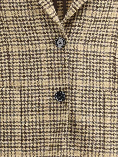 Lardini Checked Twoo-button Blazer In Neutral