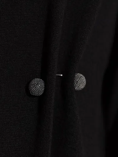 Fabiana Filippi Knit Dress With Brooch In Black