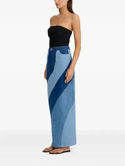 Significant Other Sasika Maxi Skirt In Indigo In Blue