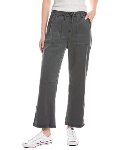 Splendid Gina Drawstring Wide Leg Pants In Gray