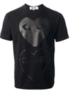 Comme Des Garçons Play Black Two Hearts T-shirt