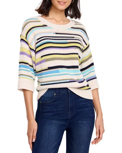 Nic + Zoe Nic+zoe Mixed Up Stripe Sweater In Multi