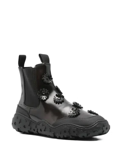 Cecilie Bahnsen Binley Flower-embellished Chelsea Boots In Brown