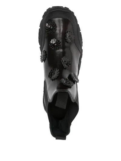 Cecilie Bahnsen Binley Flower-embellished Chelsea Boots In Brown