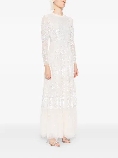 Needle & Thread Womens Needle And Thread Aurora Sequin-embellished Woven Gown In White