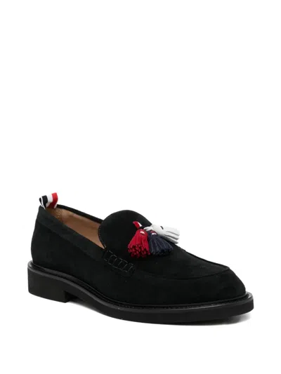 Thom Browne Leather Loafers In Black