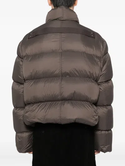 Rick Owens Turtle Padded Jacket In Gray