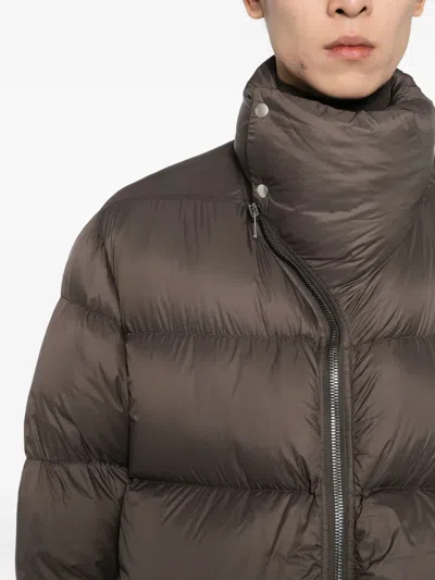 Rick Owens Turtle Padded Jacket In Gray
