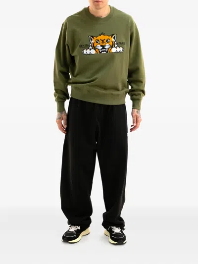 Kenzo Silm Fit Sweatshirt In Green