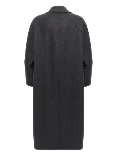 Max Mara Flap-pockets Coat In Black