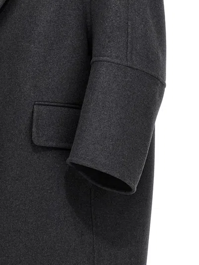 Max Mara Flap-pockets Coat In Black