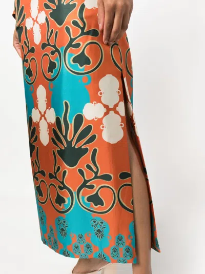 Paula Patterned-jacquard Midi Dress In Multi