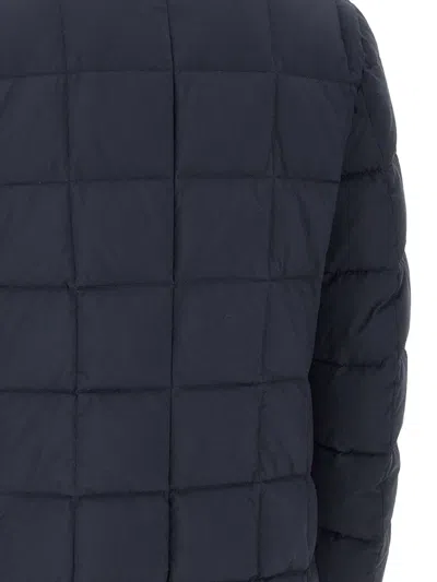 Fay Double-front Quilted Jacket With Water-repellent Finish In Blue