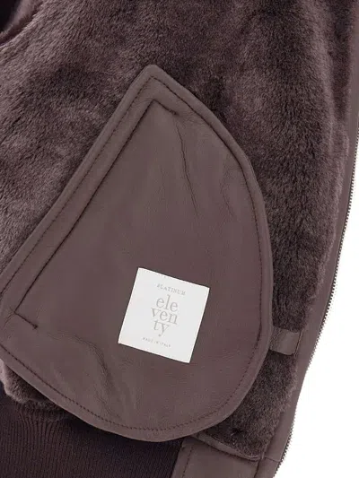 拉链皮质飞行员夹克